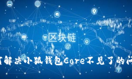 如何解决小狐钱包Core不见了的问题？